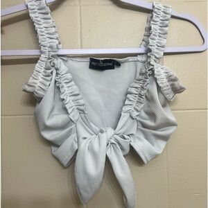 Pretty Little Thing Cropped Ruffled Top